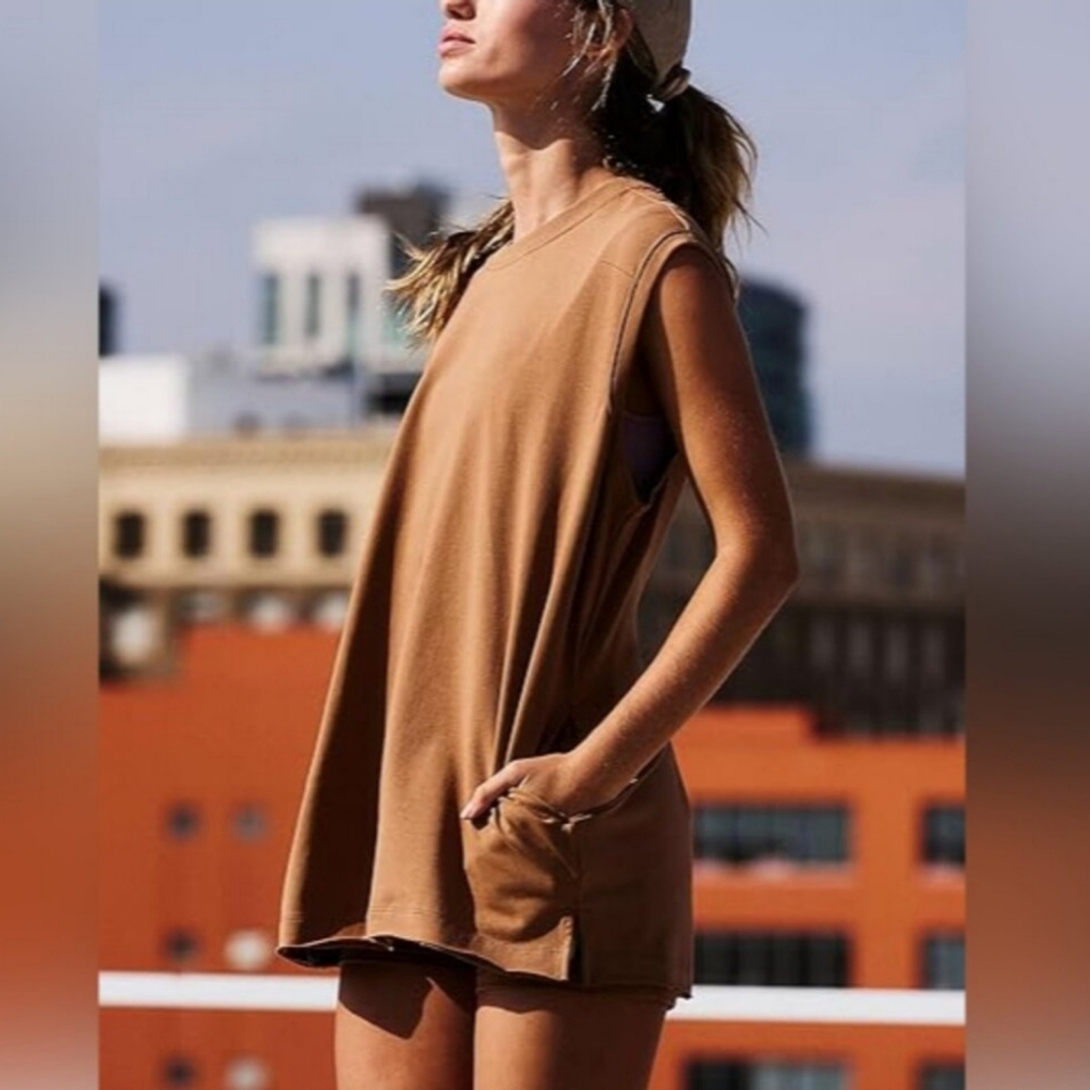 FP Movement by Free People Tan Sleeveless Top